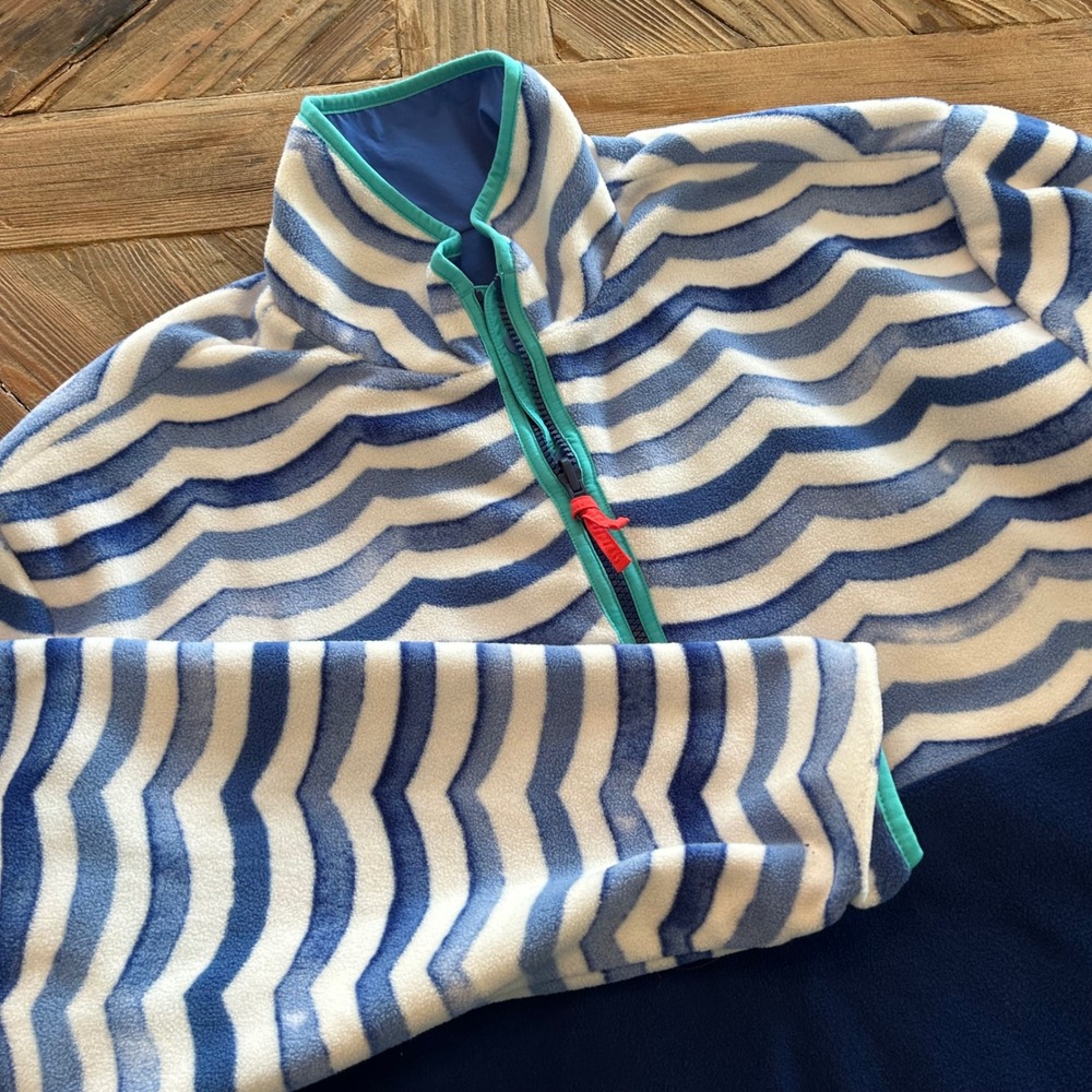 Chubbies Reversible Pullover Jacket Blue Teal Wav… - image 2